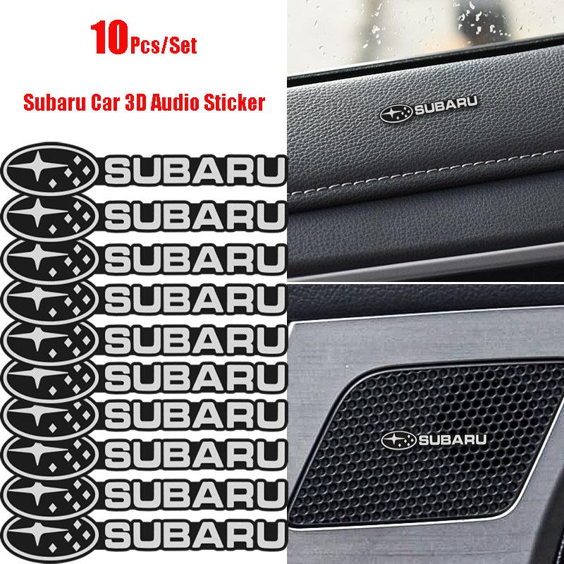 Car 3D Audio Stereo Speaker Badge Sticker Decal Accessories For Subaru STI Forester Impreza Legacy Outback XV BRZ WRX