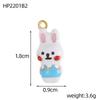 CARLIDANA Personalized Flower Stainless Steel Rabbit Pendant Strawberry Gold Plated Charm ice cream Enamel DIY Accessories