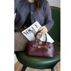 Luxury Brand Genuine Leather Women Handbags Fashion Gold Buckle Shoulder Bags Women Retro Cowhide Boston Bags Lady