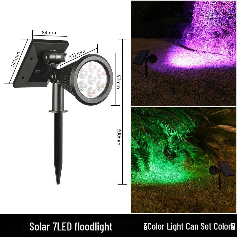 Super Bright Waterproof Solar Garden Spotlight: Dual-Purpose Landscape Lawn Light for Outdoor Villas
