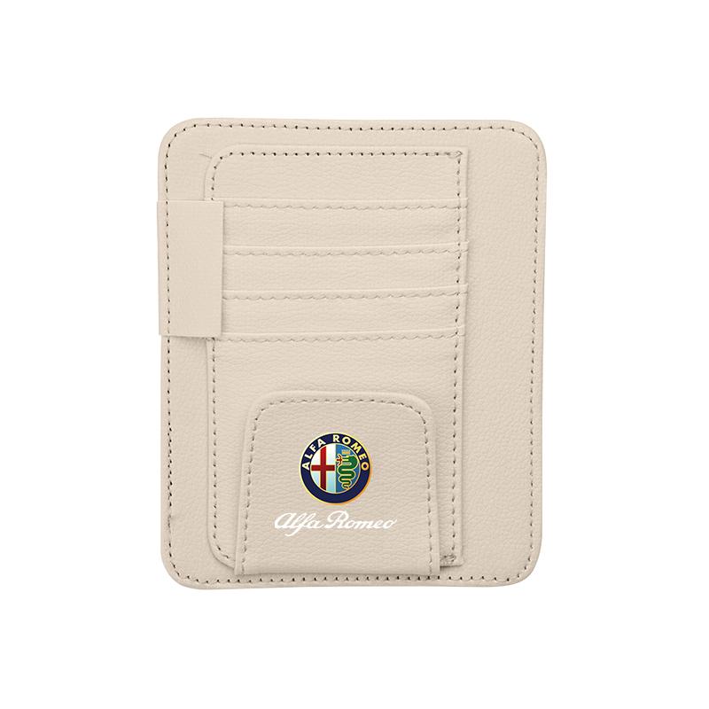 ULXMV1 Car Sun Visor Storage Clip Organizer Pen Card Bill Glasses Holder For Alfa Romeo 4C 159 Spider Giulia Giulietta 156 Mito 147 8C