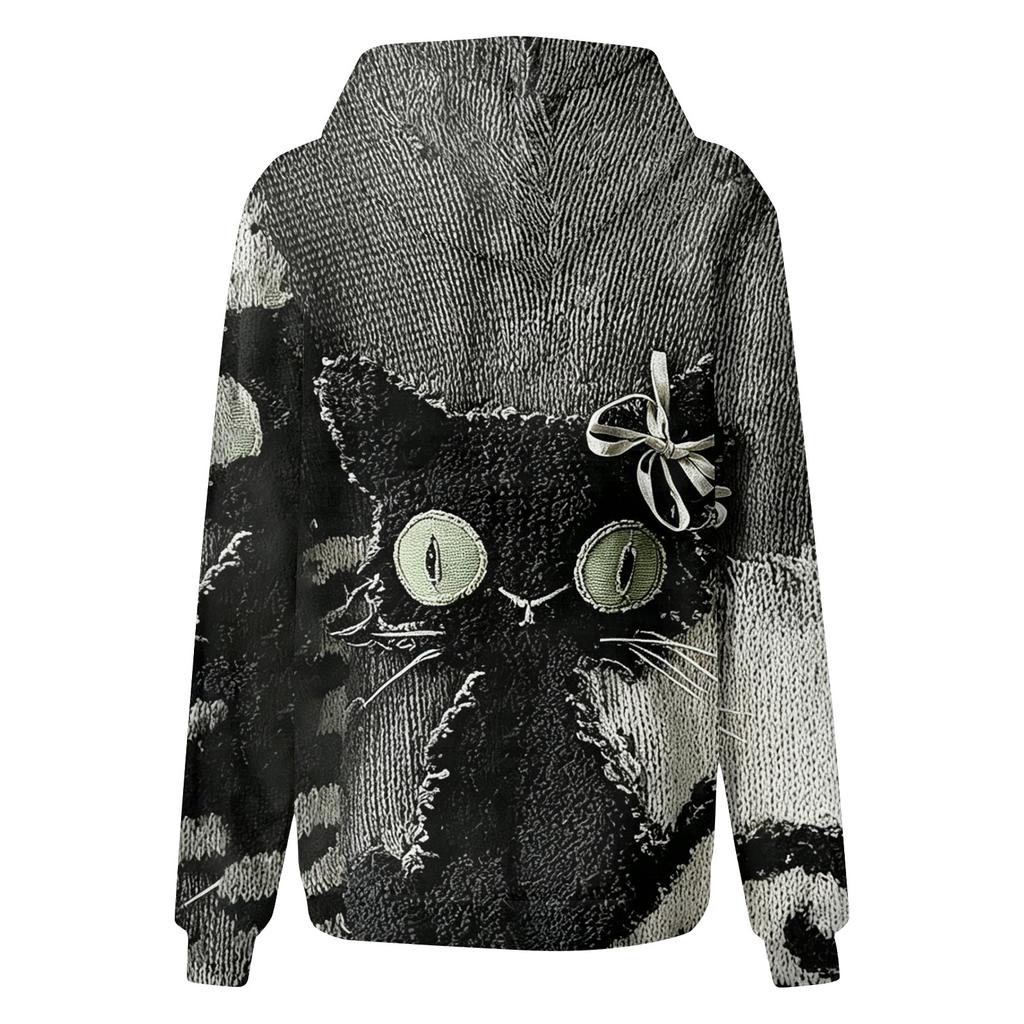 Women's Long Sleeve Halloween Print Hoodie