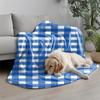Blue And White Check Microfiber Flannel Cover Blanket Bedroom Living Room Sofa Soft And Comfortable Home Decoration