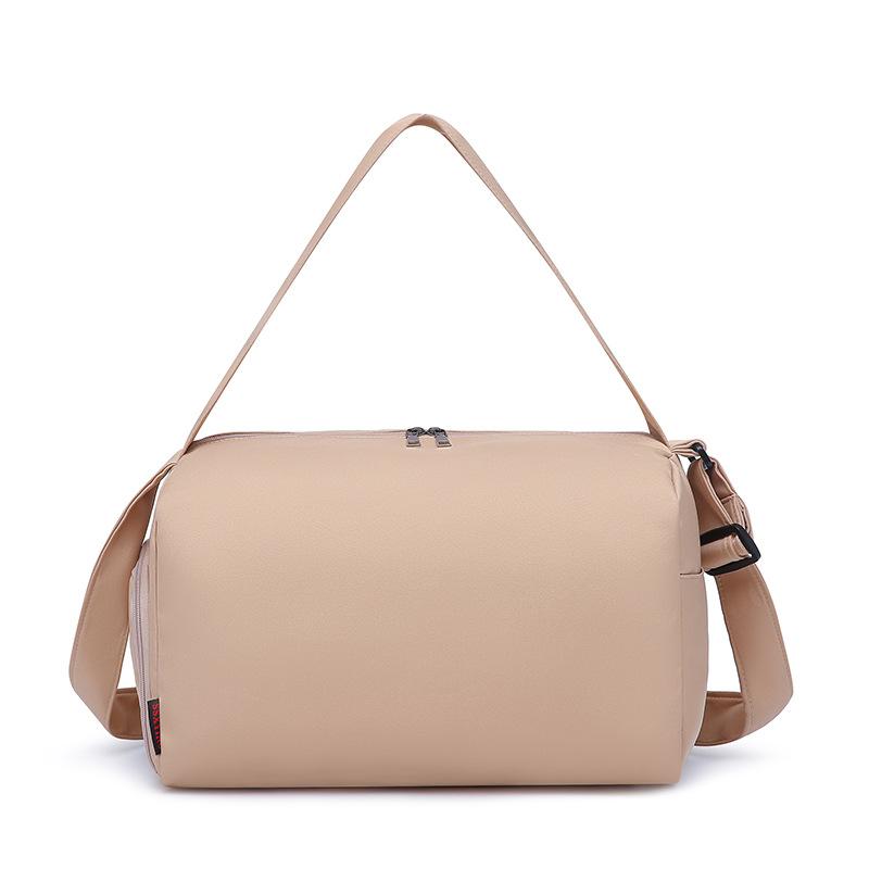 Women's solid color travel bag, fashionable sports dry and wet separation sports fitness bag, simple and versatile shoulder yoga bag