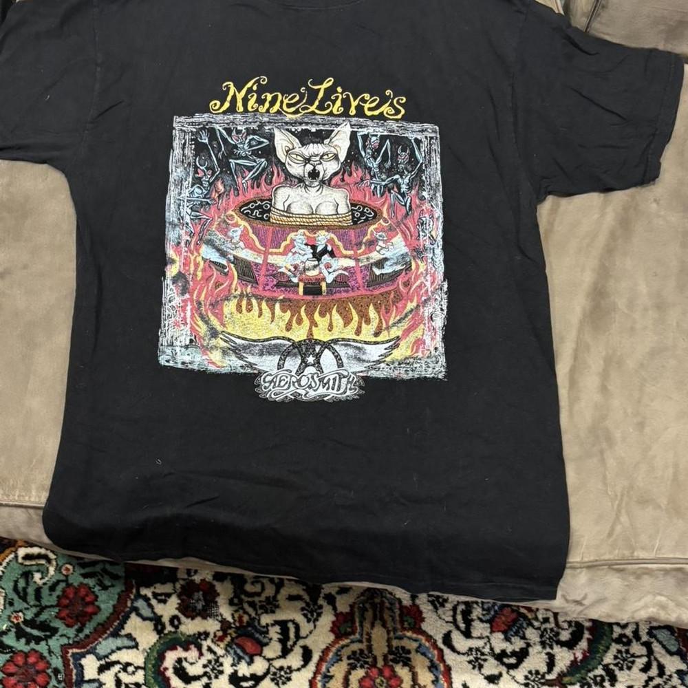 Vintage 97’ Aerosmith Nine Lives Band Tour Shirt Unisex T-Shirt S