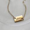 925 Sterling Silver Plated 14K Gold Simple Letter LOVE Bracelet for Women Girlfriend Valentine's Day Jewelry Gift