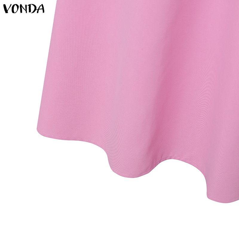 VONDA 2PCS Women Long Sleeve Blouse and Skirts Casual Elegant Two Piece Sets