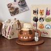Birthday gift cute bear ceramic mug gift box couple straw water cup for girls