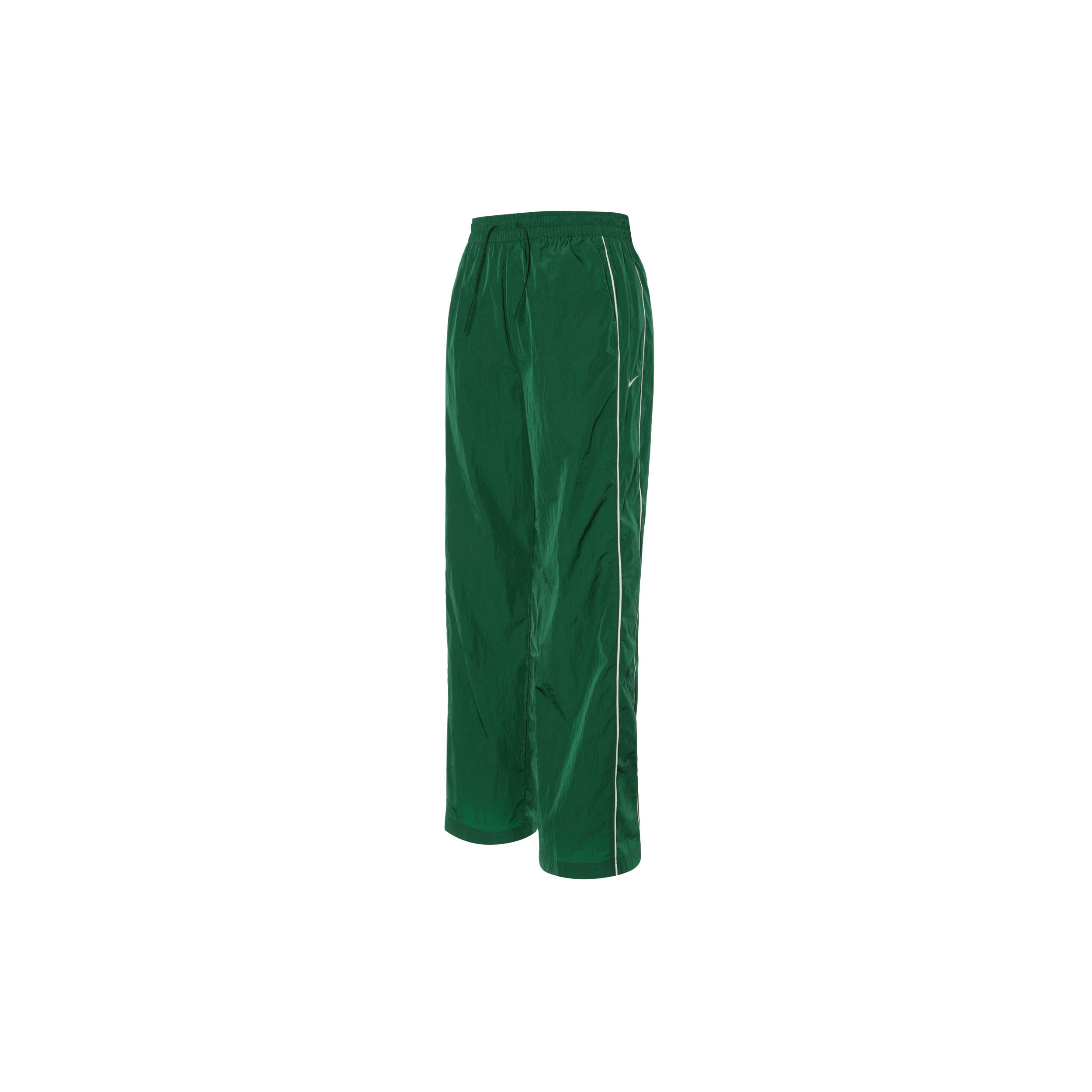 Nike Women s Windrunner High-Waisted Woven Open-Hem Pants Gorge Green Sail FV7656-300 XL