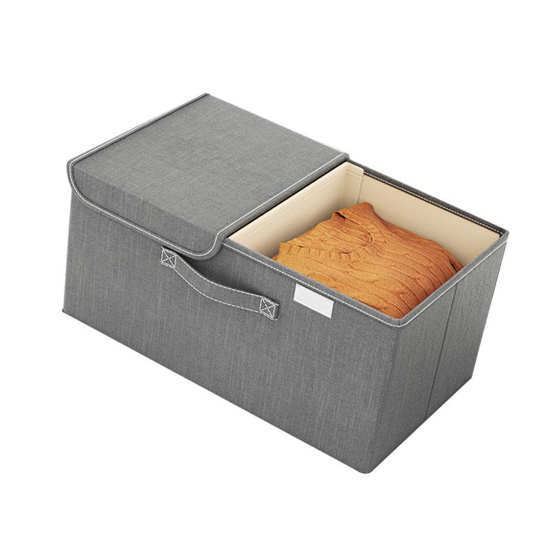 Nonwoven Double Lid Clothes Storage Box Large Clothes Organizer Toys Underwear Storage Organizer