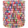 12pcs Friendship Bracelets Beaded Bracelets Heishi Bracelet Cute Bracelets Stack Vinyl Clay Disc Bead Surfer Stretch Summer Beach Bracelets For Women