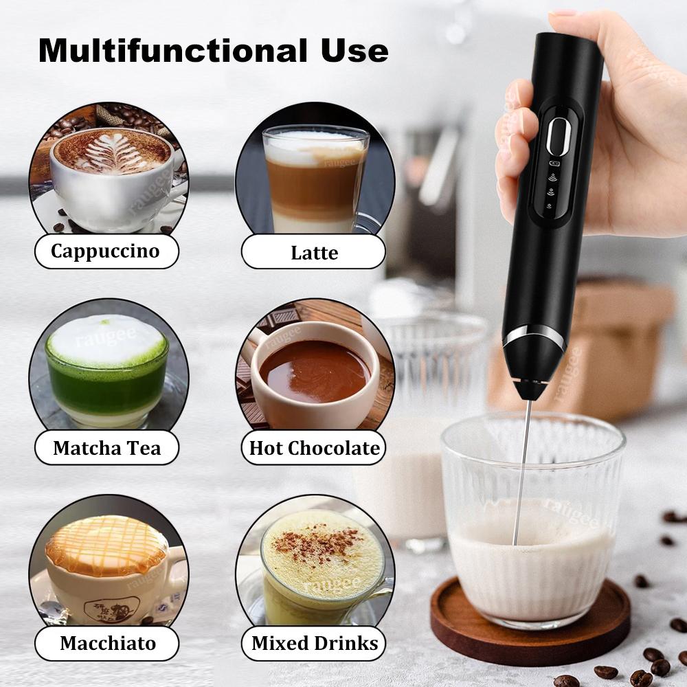 Electric Milk Frother Coffee Whisk Mixer Wireless Cream Blender Egg Beater Usb Rechargeable Mini Milk Foamer Cappuccino Maker