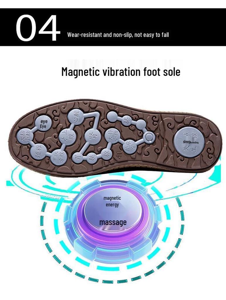 Pantofi slip-on pentru bărbați 2025 cu branț magnetic vibrator respirabil