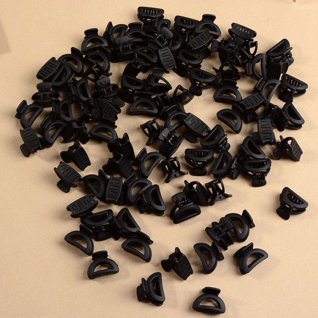 

Милая черная мини-заколка-краб - Y2K принцесса аксессуар для волос, 2 см для челки и детских волосков