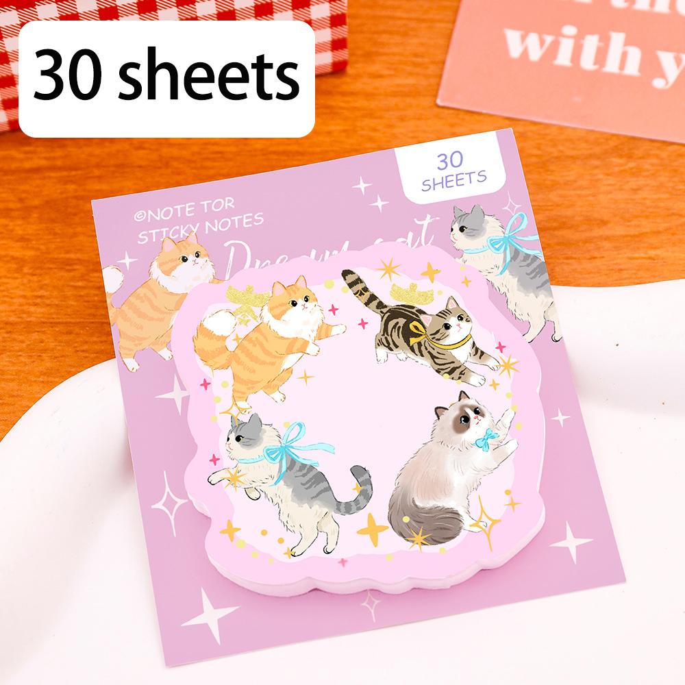 

Cat and Dog Diary Post it, Cute Cartoon Cat and Dog Memo, Creative High Beauty Student Memo розовый