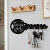 Bohemian Wooden Key Hook Rustic Entryway Key Holder Retro Wall Hanger