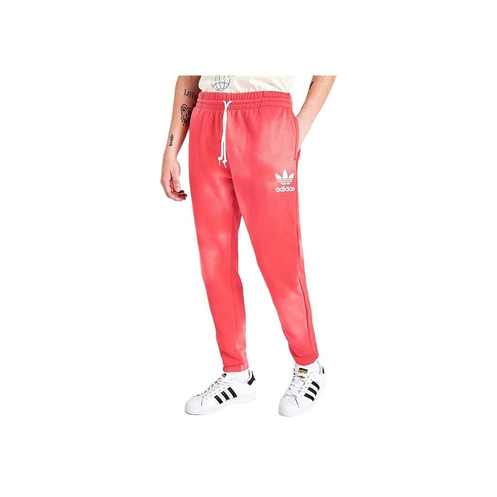 Adidas Originals Logo Print Drawstring Sports Pants Men Bottoms Red HL9280