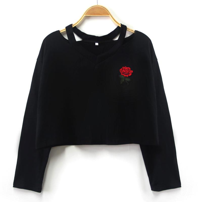 Womens Long Sleeve Sweatshirt Rose 