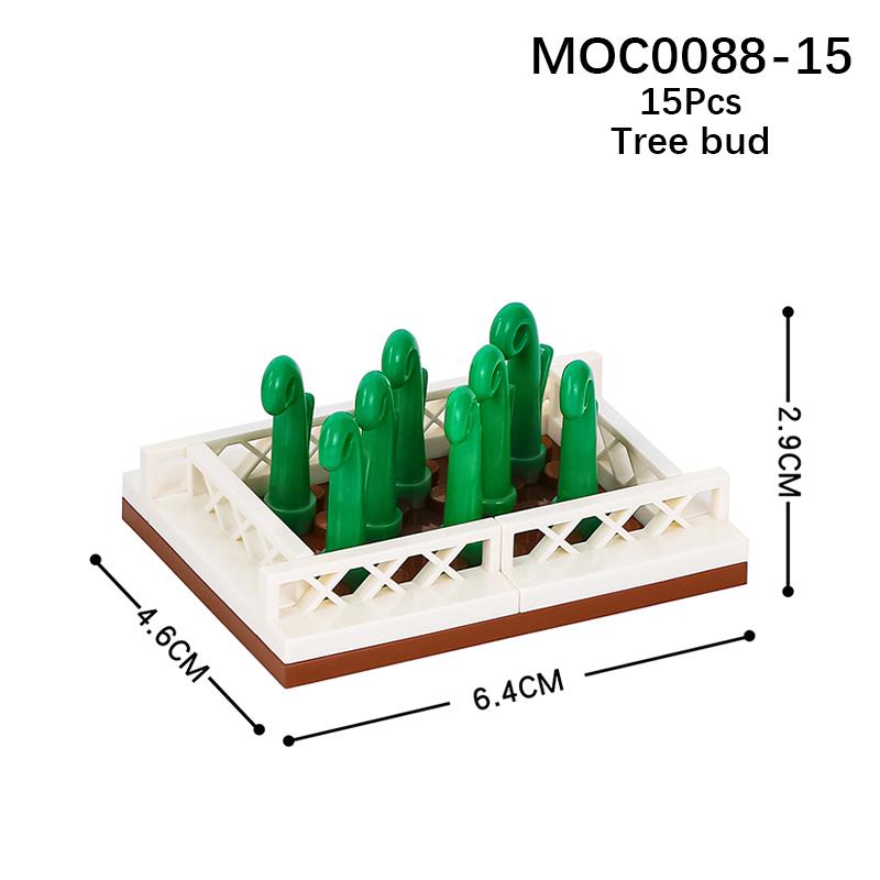MOOXI Urban Farm Vegetable Garden Flower Garden MOC Bricks Model Kit DIY Children Toy Building Blocks Set Adults Assembling Gift