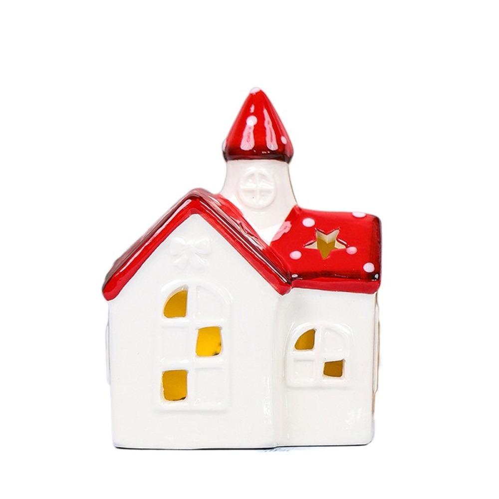 Crafts Ceramic Christmas Night Light Cute Creative Atmosphere Light Handmade Artificial Christmas Snowman Statue Gift