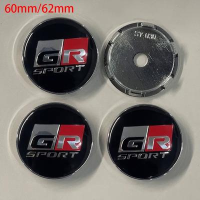 4Pcs 60mm/62mm GR Sport Car Wheel Center Hub Cap Rim Cover For Yaris Corolla C-HR RAV4 Camry Prado Prius Auto Accessories