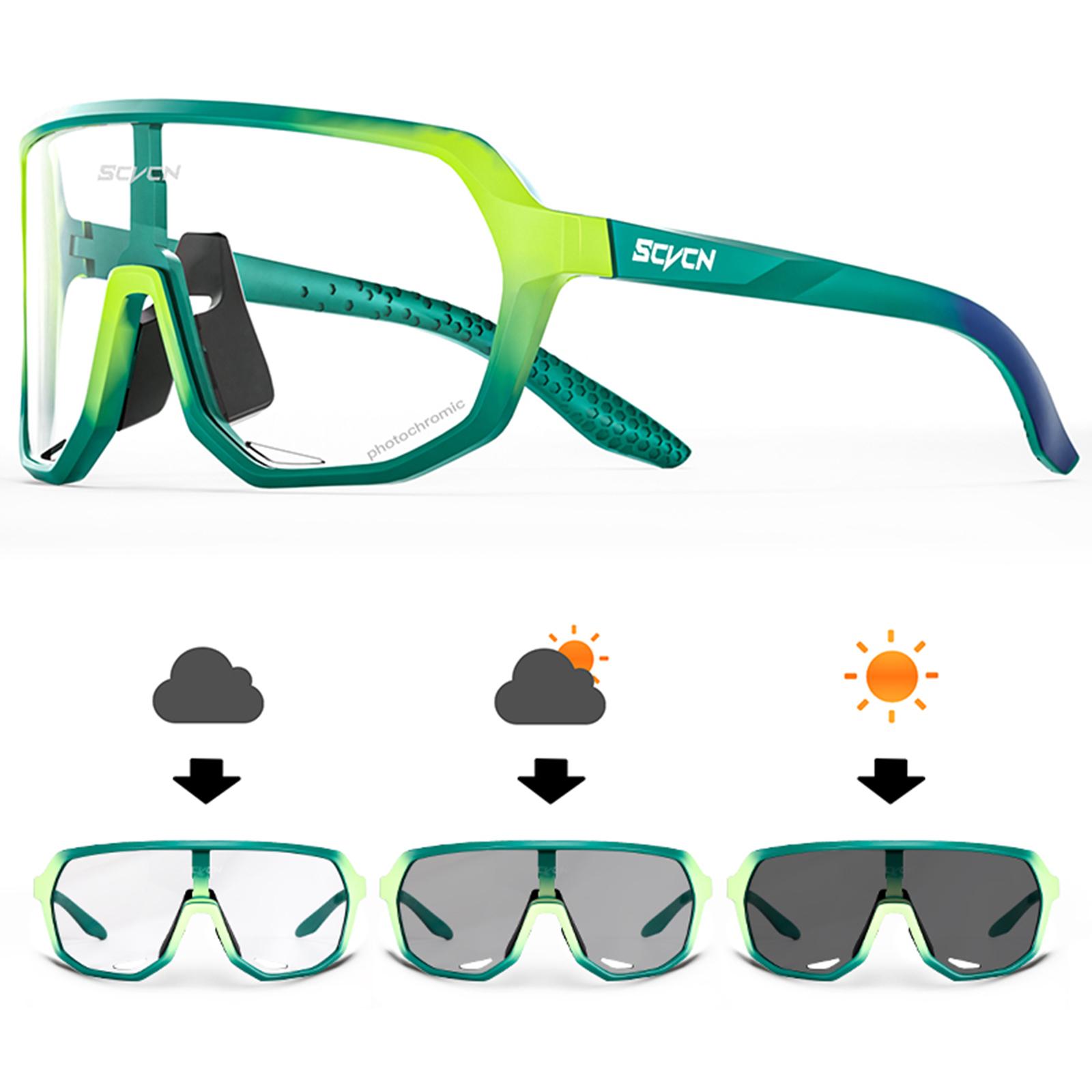 SCVCN Photochromic Cycling Glasses Men MTB Cycling Sunglasses UV400 Outdoor Sports Eyewear Women Road Bike Glasses