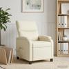 Massage Recliner Cream Faux Leather