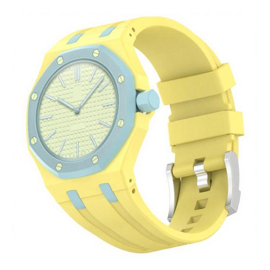 Silicone Watch Bands, Quick Release Watch Strap with Stainless Steel Buckle, Waterproof Smart Watch Strap for Men Women