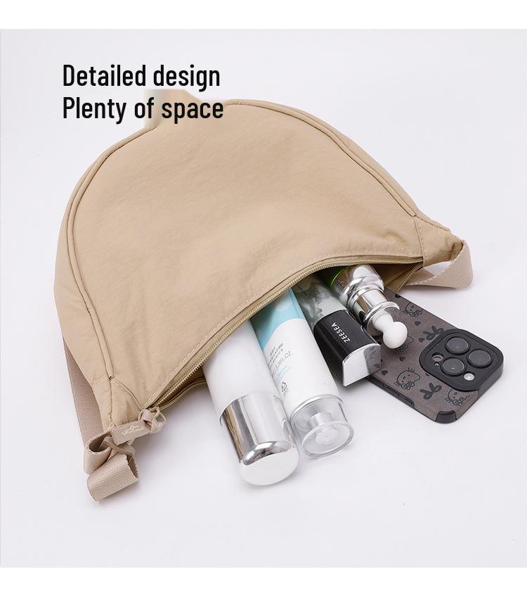 Borsa a Tracolla Piccola da Donna Versatile in Nylon - Borsa a Spalla Messenger Casual alla Moda a Forma di Raviolo