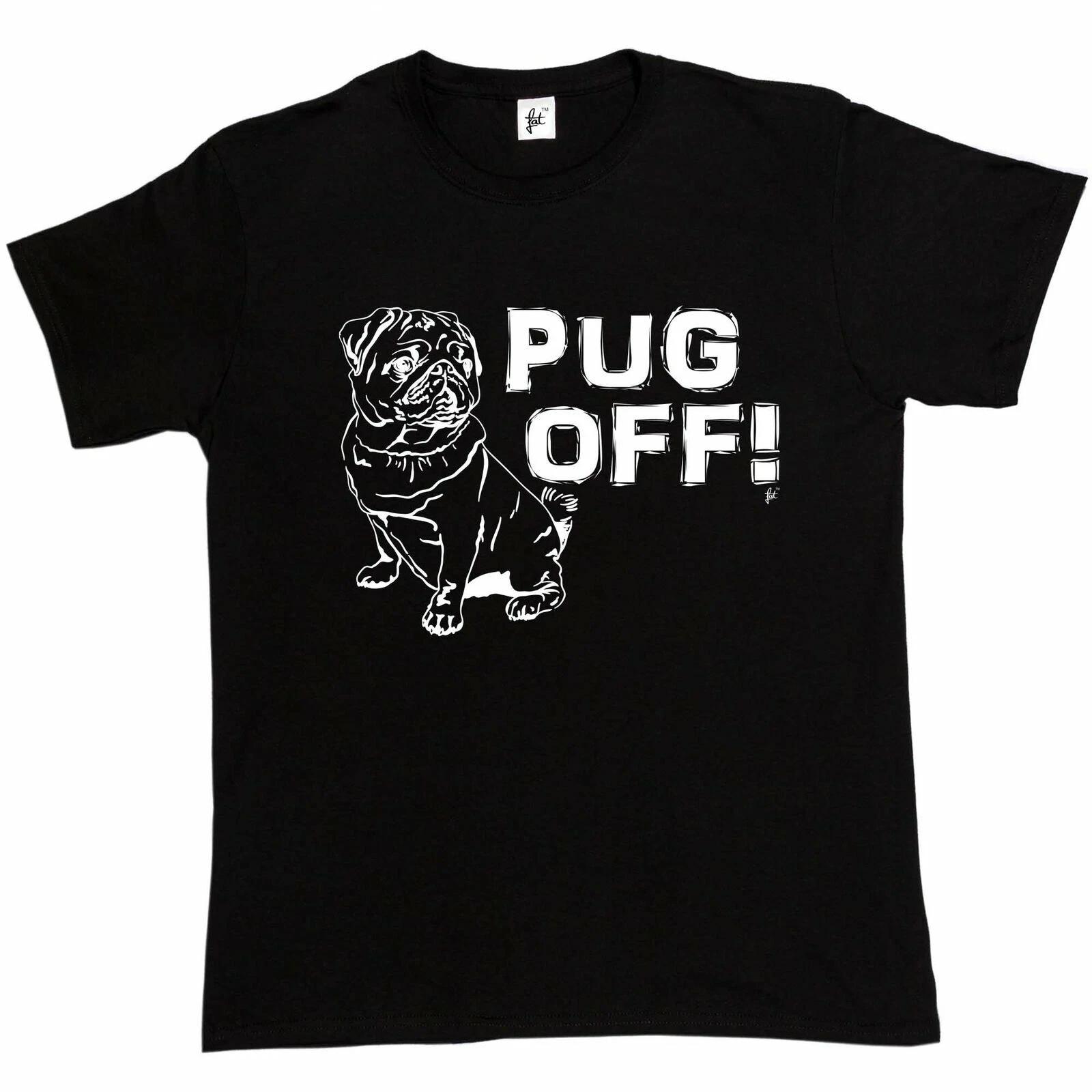 Pug Off! Dog Lover Swear Word Profanity Mens T-Shirt XL