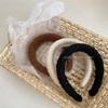 High-End Women's Lamb Wool Headband: Winter Fashion, Solid Color, Stylish, Everyday Wear