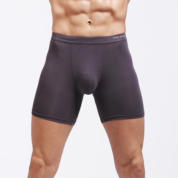 Men's Anti-Friction Quick-Dry Long Boxer Briefs for Running