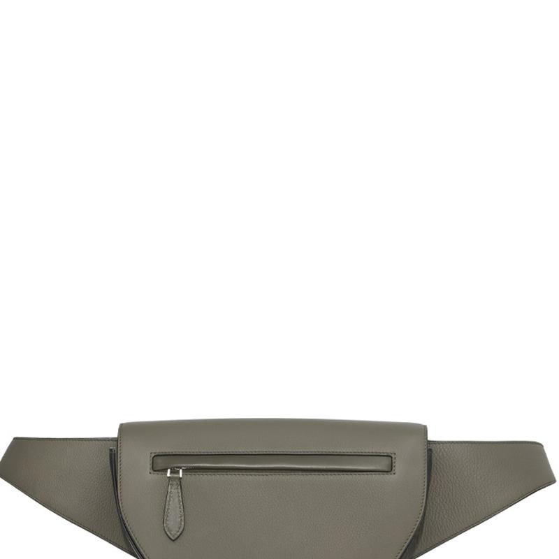 Burberry Olympia Grain Calfskin Waist Bag Chest Bag Crossbody Bag Small Men bags Willow-Green Black 80437011