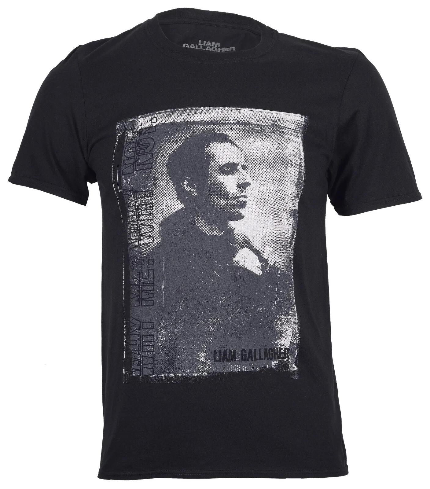 Official Liam Gallagher T Shirt Why Me Why Not Monochrome New S M L XL XXL L