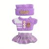 Doll Clothing Set, Top + Pants/Skirt + Hat Three-Piece Set Birthday Gift Plush Clothes Accessories Suitable for 6.7-Inch Dolls Only Include Clothes