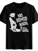 Men's Vintage Rock Band Graphic T-Shirt No Somos Nada Spanish Music Cartoon Character Stretchy Fabric Tee Quick-dry T-Shirt