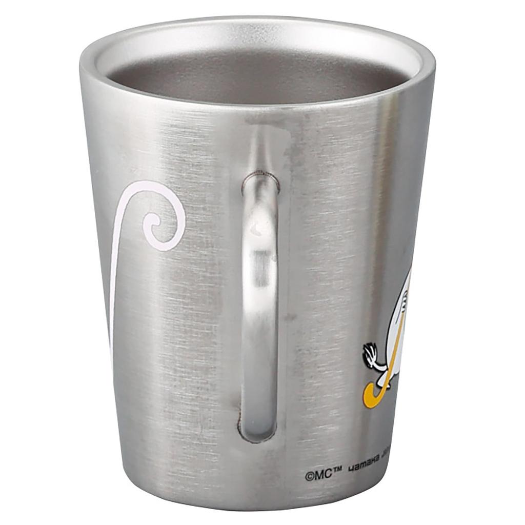 Moomin Stainless Steel Retains heat and cools Diameter 9 x Initial Birthday Miscellaneous Made in Mug, Heat-resistant, slowly, Double-walled, 360ml,