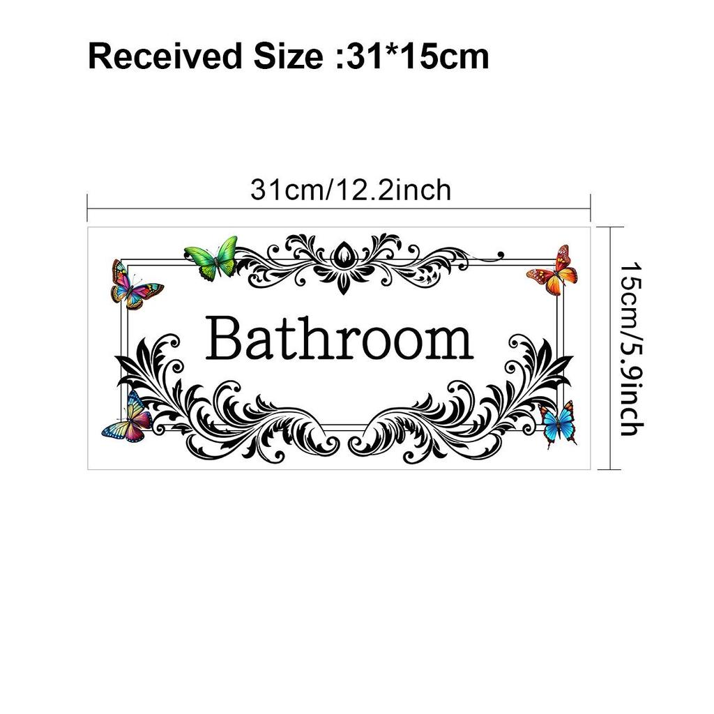 13 Stiluri Autocolante Slogan Impermeabile pentru Chiuveta de Baie și Ușă - Decalcomanii de Perete Decorative Autoadezive