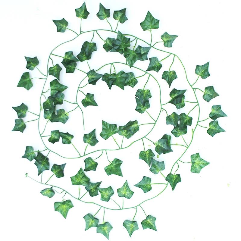 1Pcs 210Cm Green Silk Artificial Hanging Christmas Garland Plants Vine Leaves Diy Home Wedding Party Bathroom Garden Decoration