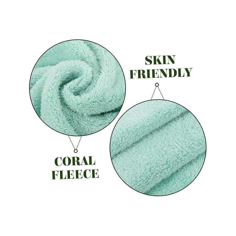 6PCS Coral Fleece Washcloths - 30×30CM Skin-Friendly Soft Towels for Bathroom, Face & Multi-Purpose Cleaning