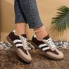 Schuhe Frau Trend Lässige Sneaker Bequeme Schnür-Flats Tennisschuh Atmungsaktiver Walking-Jogging-Schuh