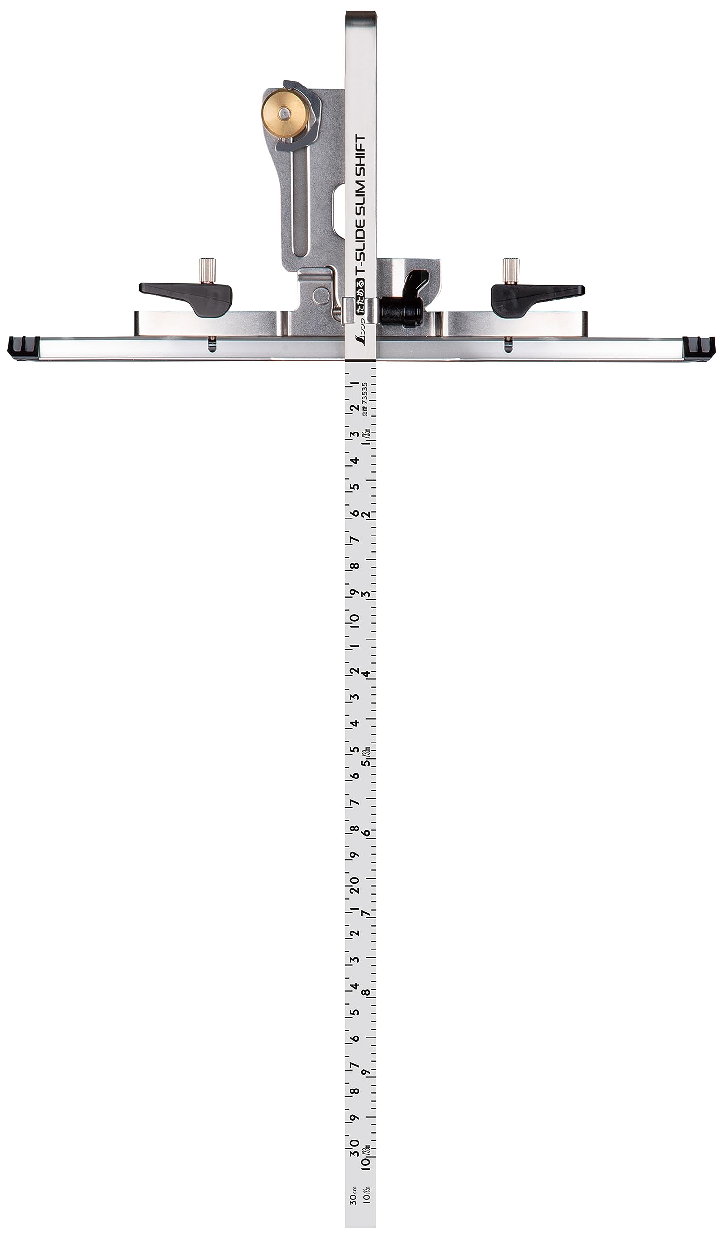 

Shinwa Sokutei Циркулярна пилка Направляюча Лінійка Складна T Slide Slim Shift 30cm Важна шкала 73535 срібний
