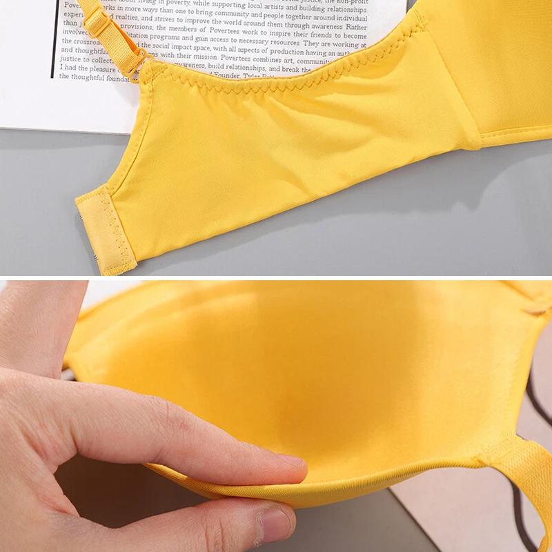 1 Stück Damen Atmungsaktiver Nahtloser BH Dünner Damen-BH Sexy Nylon Push-Up Unterwäsche Ohne Bügel