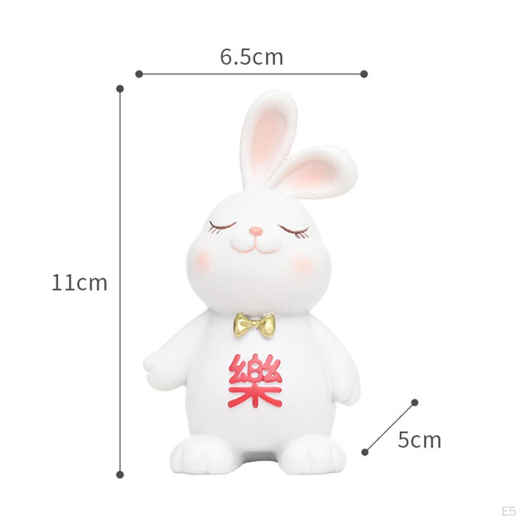 Statue Weddings Animal Sculptures Collectible Figures Miniature Bunny Resin Figurines for Home Shelf