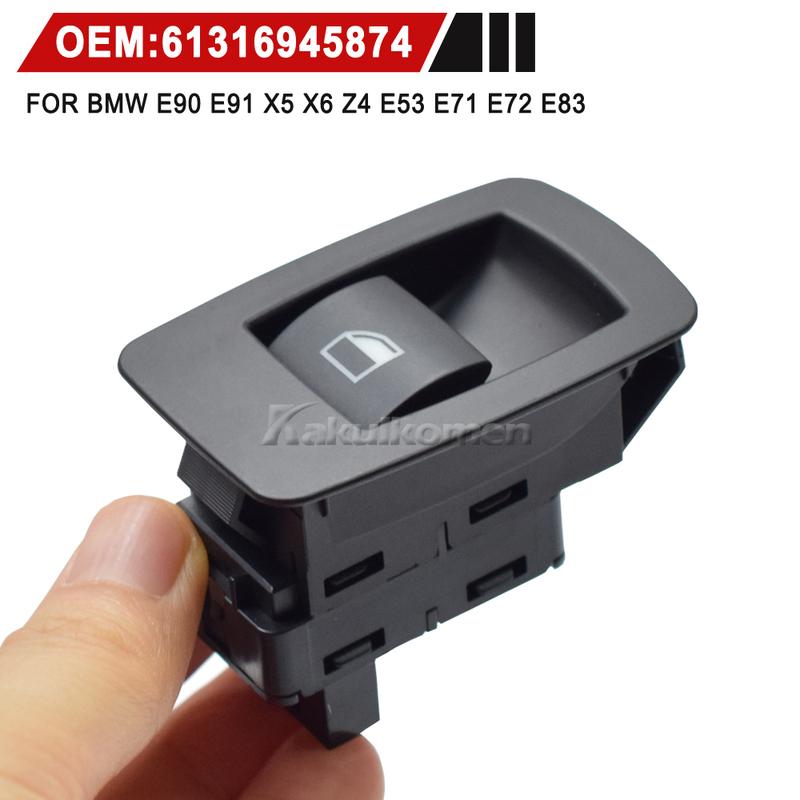 3Pins 61316945874 Black Electric Power Window Lifter Switch Button For BMW E71 E72 E83 E90 E91 E92 316i 318i 320i 2005-2015