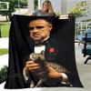 The Godfather Retro Printed Blankets Fashion Warm Flange Blanket Soft And Comfortable Blanket Bed Linings Birthday Gift