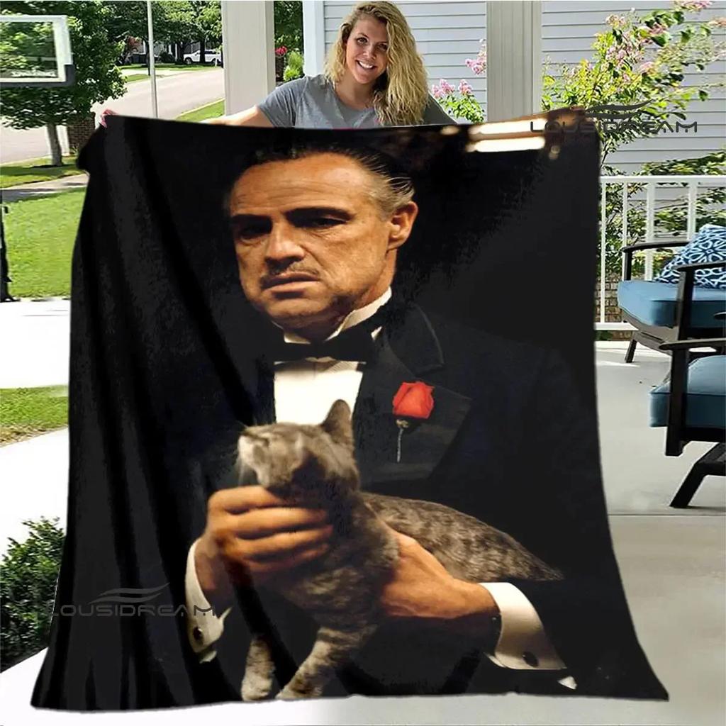 The Godfather Retro Printed Blankets Fashion Warm Flange Blanket Soft And Comfortable Blanket Bed Linings Birthday Gift