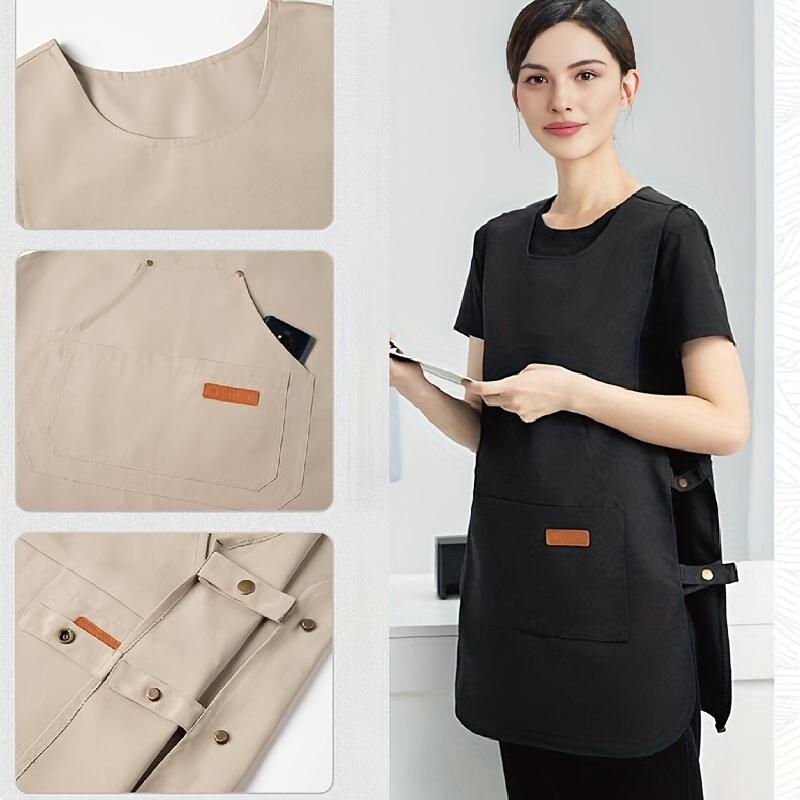 Multifunktionale Arbeitslatzschürze - strapazierfähige Polyestermischung, perfekt für Gartenarbeit und den täglichen Gebrauch, Alltagsschürze | Latzschürze mit verstellbarem Riemen | strapazierfähige Schürze