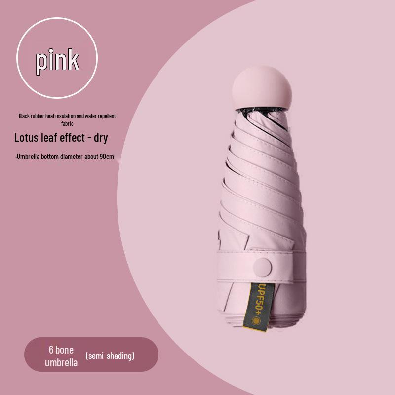 

Lightweight Anti-UV Capsule Umbrella - Portable Dual-Use Sunshade for Women, Sunny and Rainy Days