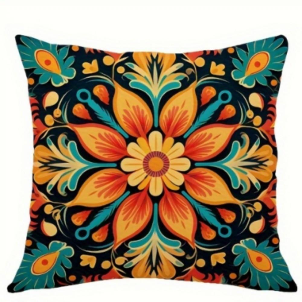 Vikama Mandala Throw Pillow Set - Double-Sided Printed For Living Room Sofa Cushions, Bedroom Pillows, Home Decor